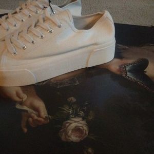 White platform Sneakers. Purchased in U.K . H.M